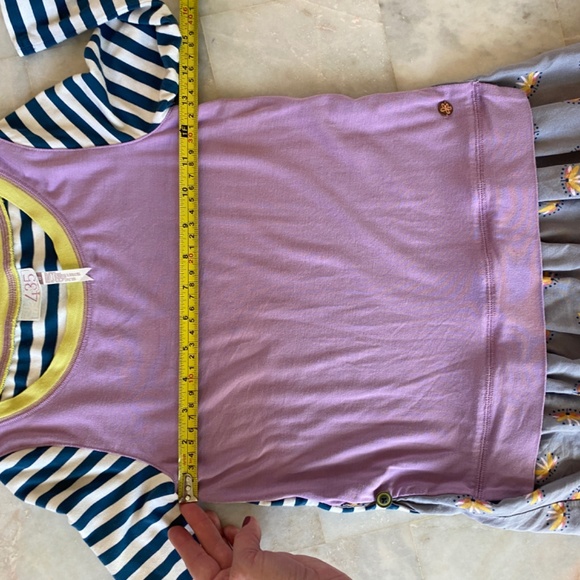 Girls - Matilda Jane Stripe Floral Layered Ruffle Tunic - 8 - Picture 7 of 9